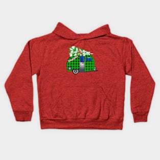 Christmas Time Trailer & Tree Kids Hoodie